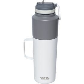 Asobu Twin Pack Bottle with Mug Weiss, 0.9 L + 0.6 L Trinkflaschen