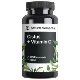 natural elements Cistus incanus mit Vitamin C – 90 Kapseln – 250mg Polyphenole pro Kapsel (65%)