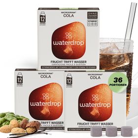 waterdrop® COLA Set – 36 Würfel mit Kolanuss, grünem Kaffee & Vitaminen – vegan, zuckerfrei