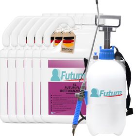 FUTUM 6x5L Bettwanzen- / Flohspray + 5L Sprüher