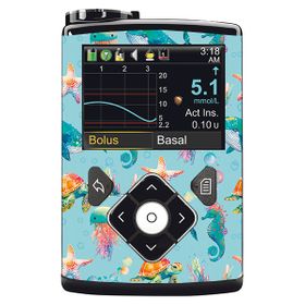 Diasticker® Minimed Sticker inkl. Clip (600/700er-Serie) "Sea Animals"