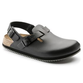 Clog Tokio Super Grip, Naturleder, schwarz