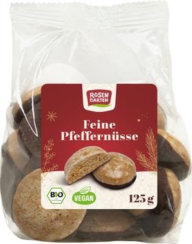 Rosengarten - Pfeffernüsse mit Zartbitter-Schokoladenboden