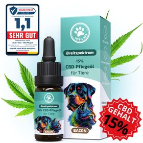 CBD Öl - 15% - Bacon- Hunde & Katzen-Qualität aus Deutschland - 10ml