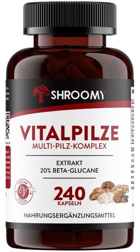 SHROOMY Pilz Komplex Extrakt Kapseln mit 6 Vitalpilzen