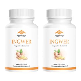 Ingwer 120 Kapseln | 1000 Mg Tagesdosis | HOCHDOSIERT