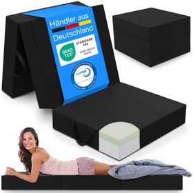 ELONEO Klappmatratze 15 cm dick, versch. Größen & Farben, atmungsaktiv, pflegeleicht