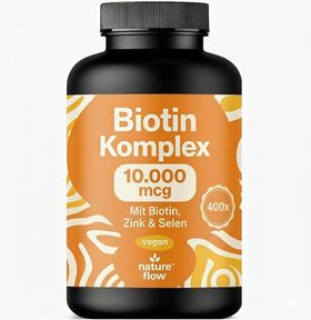 Nature Flow Biotin Tabletten 10.000 mcg Hochdosiert - 400 Tabletten - 13 Monate Vorrat