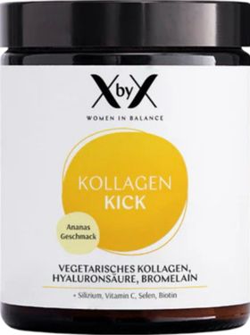 XbyX® Kollagen Kick Ananas - Premium Kollagen Pulver - Straffe Haut und geschmeidige Gelenke