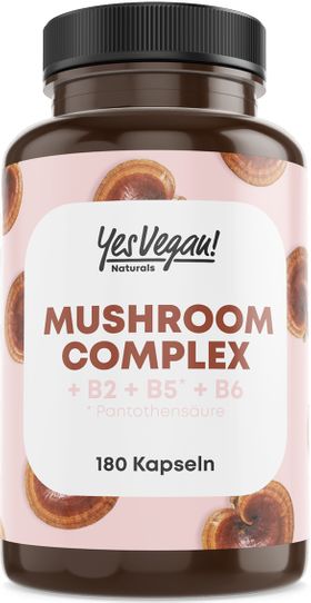 Yes Vegan Naturals Vitalpilz Mushroom Komplex Kapseln