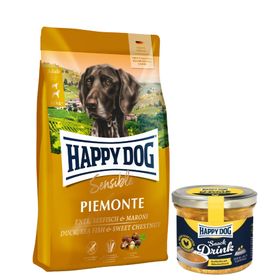 Happy Dog Piemonte + Happy Dog Snack Drink mit Hähnchenfleisch