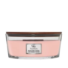 WoodWick Pressed Blooms & Patchouli Duftkerze mit Holzdocht