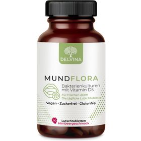 Delvina Mundflora - Lutschtabletten gegen Mundgeruch (Himbeergeschmack)