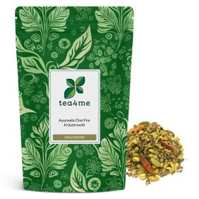 tea4me Ayurvedamischung Chai Fire Kräuterwohl Ayurvedatee mit ganzen Chilischoten