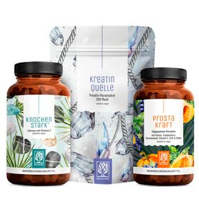 NATURTREU® - Goldene Jahre Paket: KNOCHENSTARK, KREATINQUELLE & PROSTAKRAFT
