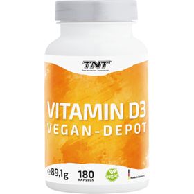 TNT Vitamin D3 Vegan-Depot, 100% vegan, für Leute, die zu wenig Sonnenlicht abbekommen