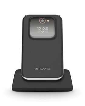 emporia JOY Senioren Klapptelefon schwarz 2G 128MB 2,8 Zoll Notruffunktion