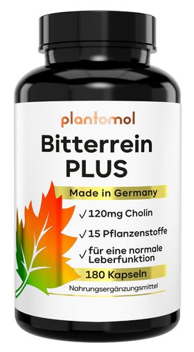 plantomol® Leber Kur mit Mariendistel Artischocke Löwenzahn Resveratrol & Cholin - Bitterrein PLUS