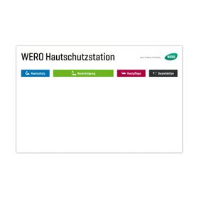 WERO Hautschutzstation für Hautschutz+Hautreinigung+Hautreinigung+Hautpflege+Händedesinfektion