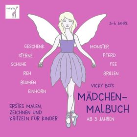 Mädchen-Malbuch ab 3 Jahre. Geschenk, Einhorn, Fee Malbuch