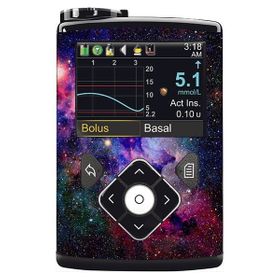 Diasticker® Minimed Sticker inkl. Clip (600/700er-Serie) "Galaxy"