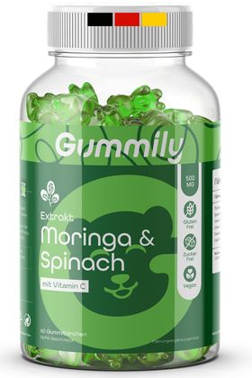Gummily® Moringa Gummibärchen mit Spinat Extrakt - Moringa oleifera
