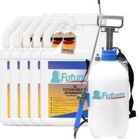 FUTUM 5x5L Milben- / Spinnenspray + 5L Sprüher