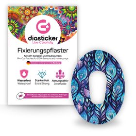 Diasticker® Dexcom G6 Fixiertapes "Batik Peacock"
