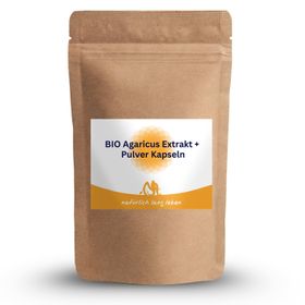 natürlich lang leben BIO Agaricus Extrakt + Pulver Kapseln 60 Stück