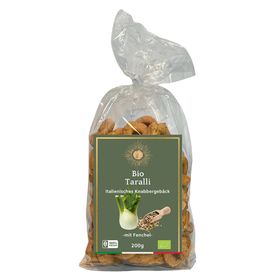 Italienisches Knabbergebäck Taralli mit Fenchel Bio
