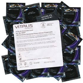 Vitalis PREMIUM *Chocolate* schwarze Kondome mit Schokoladen-Aroma, Maxipack
