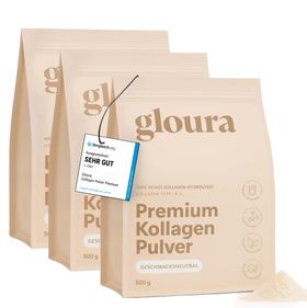 Gloura® Premium Kollagen Hydrolysat Pulver (Typ 1 & 3) - Geschmacksneutral
