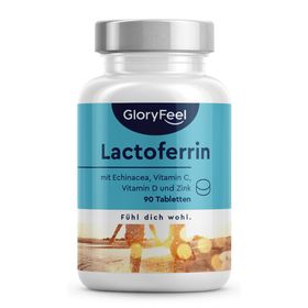 gloryfeel® Lactoferrin Tabletten - Mit Vitamin C, D3, Zink und Echinacea Purpurea
