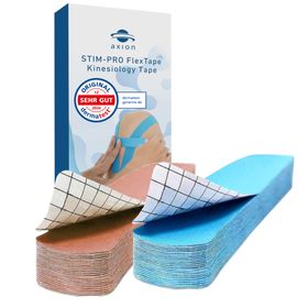 axion® Precut Kinesiologie Tape beige - blau - Kinesiotape