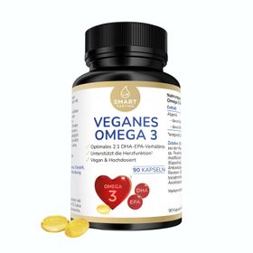 Smart Fasting® Omega 3 Vegan - 1.500mg Algenöl/Tagesdosis hochdosiert - life´s® OMEGA