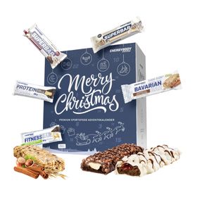 Adventskalender 2025 mit Proteinriegel Haferriegel Energieriegel
