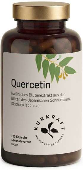 Kurkraft© Quercetin 500 mg aus Blütenextrakt – 120 Kapseln – 4 Monate