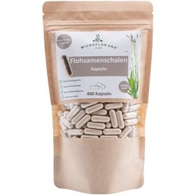 MICROFLORANA® Flohsamenschalen Kapseln hochdosiert - Natürliche Ballaststoffe - Vegan