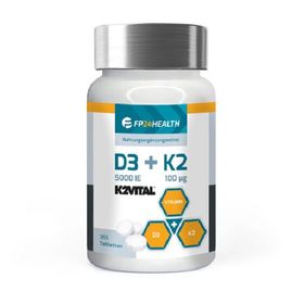 FP24 Health Vitamin D3+K2 Tabletten 5000IE + 100µg Vitamin K2 Mk-7