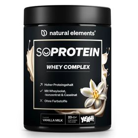 natural elements SoProtein Whey Complex Protein Pulver – Vanilla Milk – 690g – 24g Protein/Portion