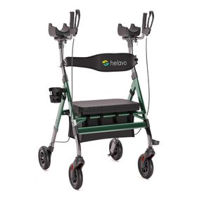 Helavo XXL Schwerlast Arthritis Rollator breit Stand Up Gehhilfe mit Armlehnen bis 226kg
