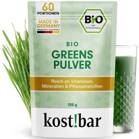 kostbar BIO Greens – Energie & Stoffwechsel – Grassaft Komplex (33:1) – Bekömmlich – 60 Portionen
