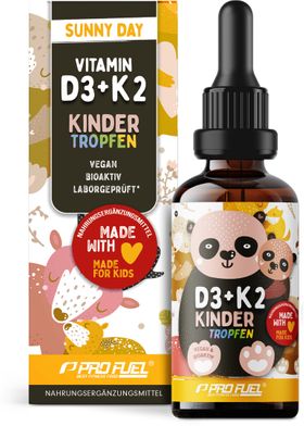 ProFuel - Vitamin D3 + K2 KINDER Tropfen 1000x für 333 Tage