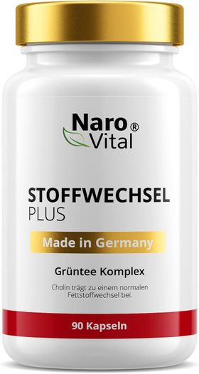 NAROVITAL® Stoffwechsel-Kur - Komplex mit Grüntee, Grüner Kaffee, Bittermelone, Guarana & Cholin