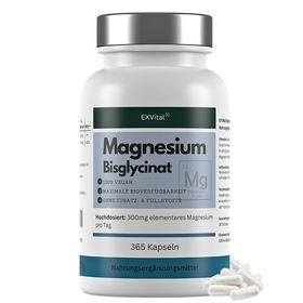 EXVital® Magnesiumbisglycinat, hochdosiert 1365mg pro Tag, vegan
