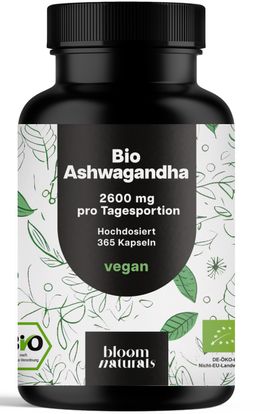 Bloom Naturals Bio Ashwagandha Kapseln