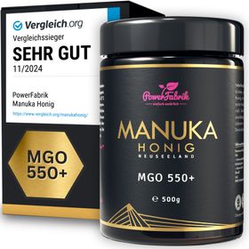 PowerFabrik Manuka Honig MGO 550+, im Glas