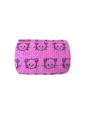 NatuSol Kohäsive Bandage violett m. Katzenmotiv, 7,5 cm x 4,5 m