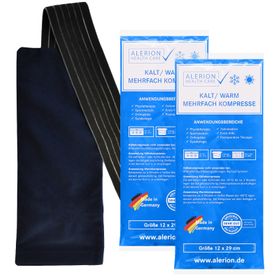 Alerion Kalt Warm Kompressen 12 x 29 cm Set mit Premium Vlieshüllen