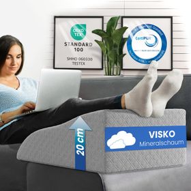 ELONEO Venenkissen Beinhochlagerungskissen aus Memory Foam mit abnehmbaren Bezug